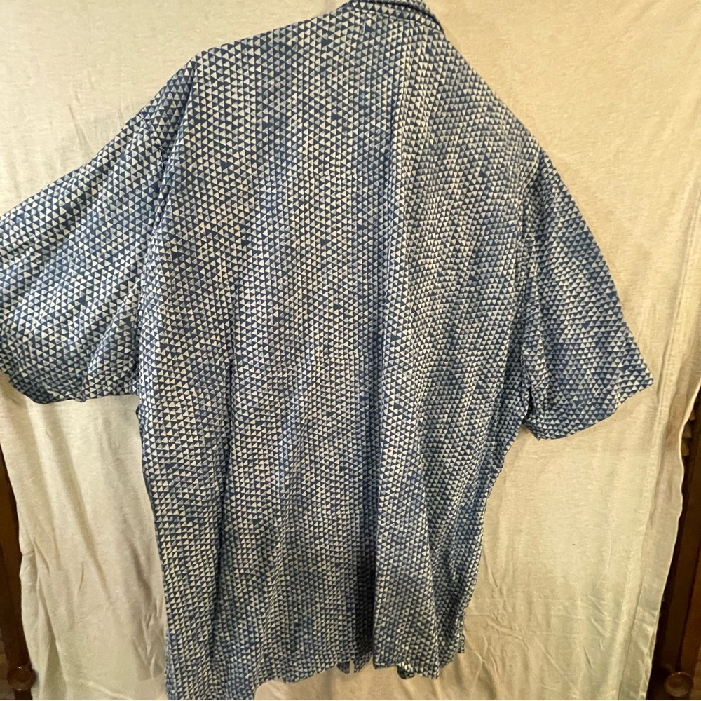 Blue Pattern Button Up Shirt - Picture 2 of 4
